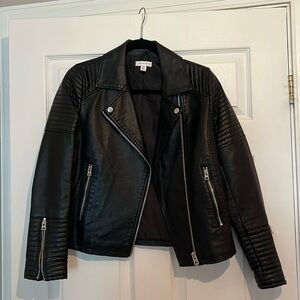 Topshop Faux Lather Jacket